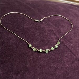 Elegant 925 Green Beaded Necklace